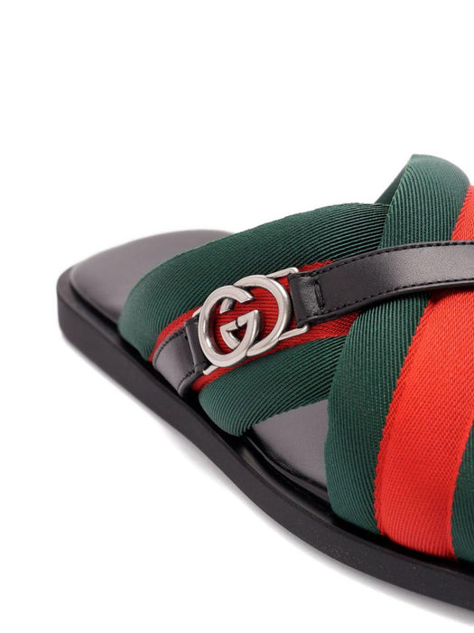 Maverik Web-striped cross-strap sandals 838084 HAAHH8449 GUCCI 