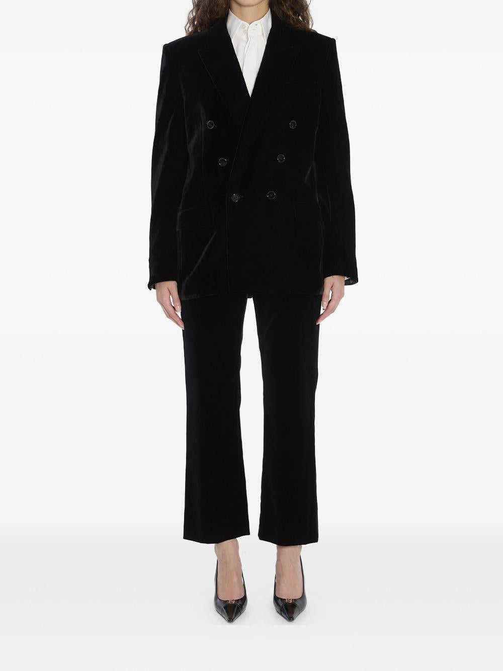 Cassandre double-breasted velvet jacket<BR/><BR/><BR/> 842990 Y525R1000 SAINT LAURENT 