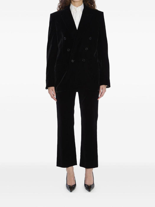 Cassandre double-breasted velvet jacket<BR/><BR/><BR/> 842990 Y525R1000 SAINT LAURENT 
