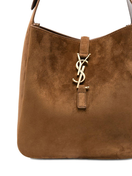 small Le 5 à 7 Supple logo-plaque suede shoulder bag 713938 1U80W2916 SAINT LAURENT 