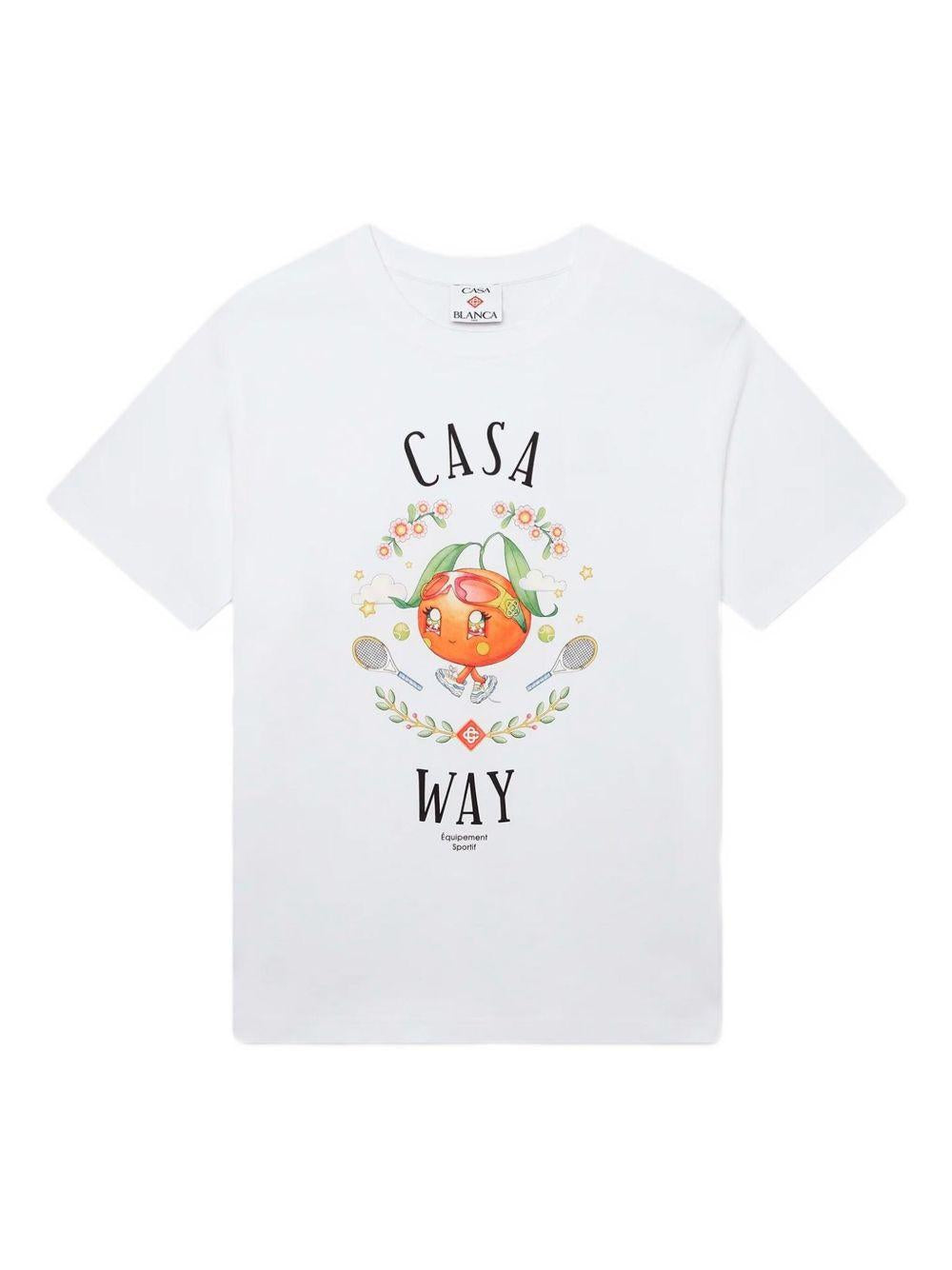 Casa Way Orange Mascot T-shirt M-AW25-JTS-001-02 ORANGE MASCOT CASABLANCA 