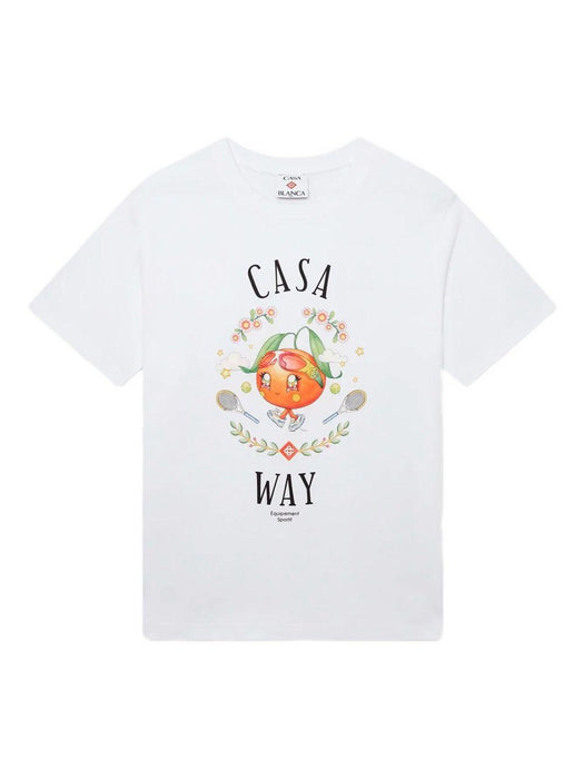 Casa Way Orange Mascot T-shirt M-AW25-JTS-001-02 ORANGE MASCOT CASABLANCA 