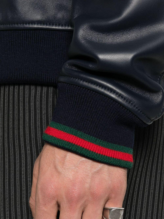 ribbed-cuff front-zip jacket 793726 XNA3M4044 GUCCI 