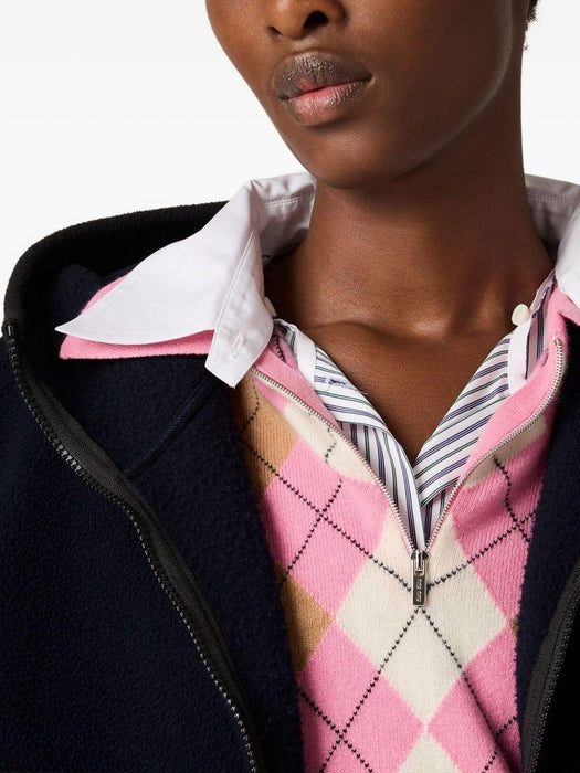 cotton fleece zip-front hoodie MJL053 S OOO 18E3F0008 MIU MIU 