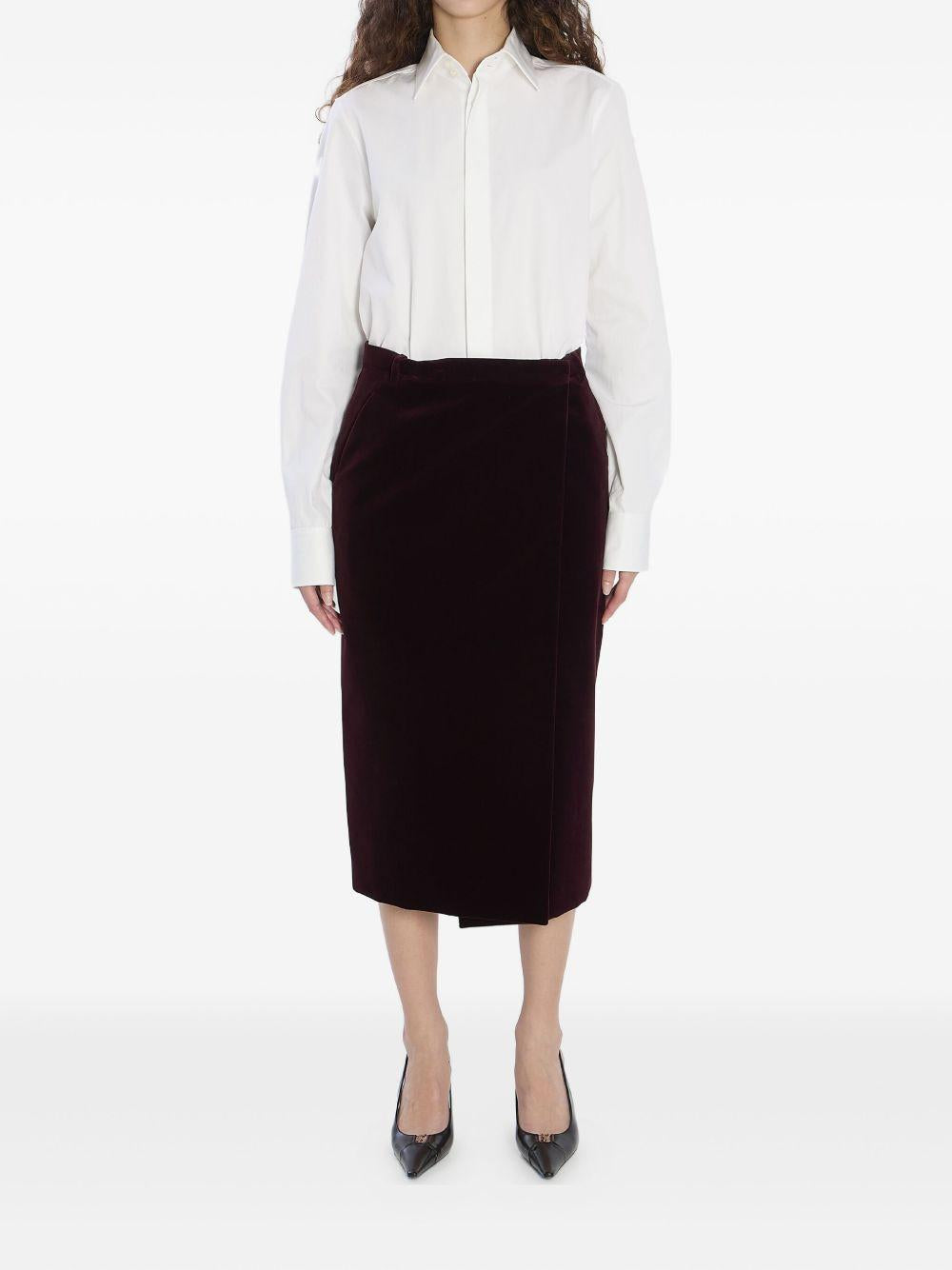 velvet midi skirt 826769 Y615W6500 SAINT LAURENT 