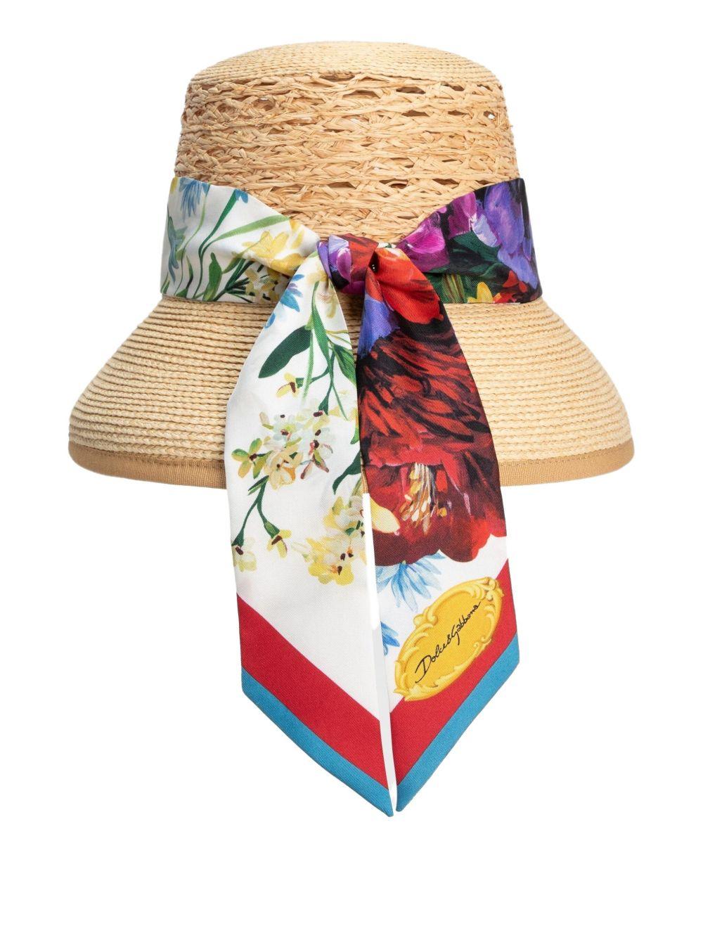 raffia sun hat FH676A GDDBUS9000. DOLCE & GABBANA 