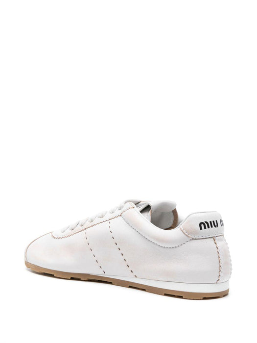 bleached leather sneakers 5E114E F 005 3H02F0009 MIU MIU 