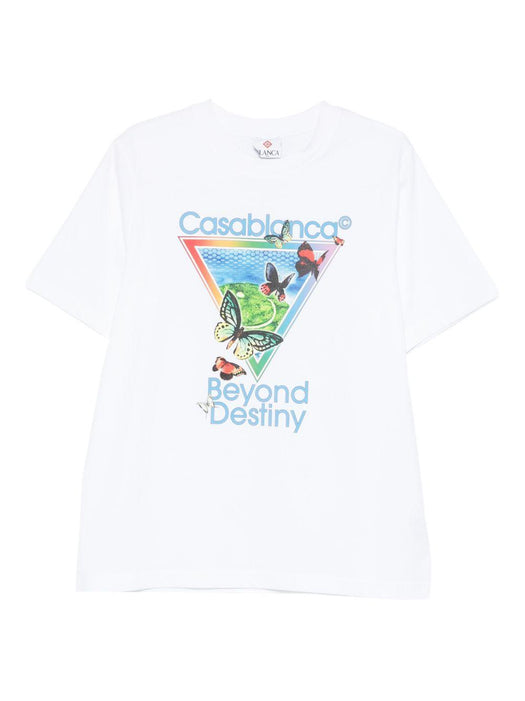 graphic cotton T-shirt<BR/> M-SP26-JTS-001-16 TENNIS CLUB ICON BEYOND CASABLANCA 