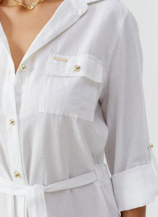 Darcy White Dress DARCY CR WHT MELISSA ODABASH 