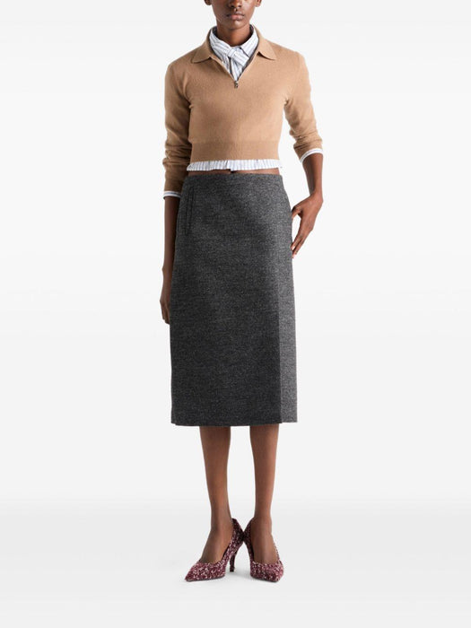 triangle-logo half-zip sweater P24R2P S OOO 17KCF0040 PRADA 