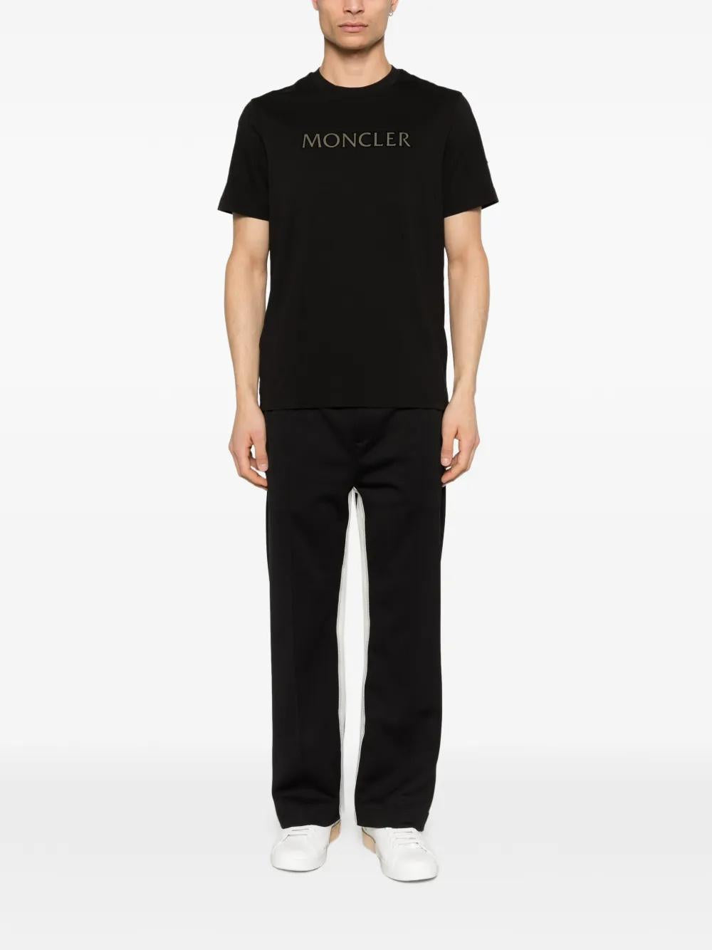Cotton logo T-shirt L1-091-8C000-75-89B8U 999 MONCLER 