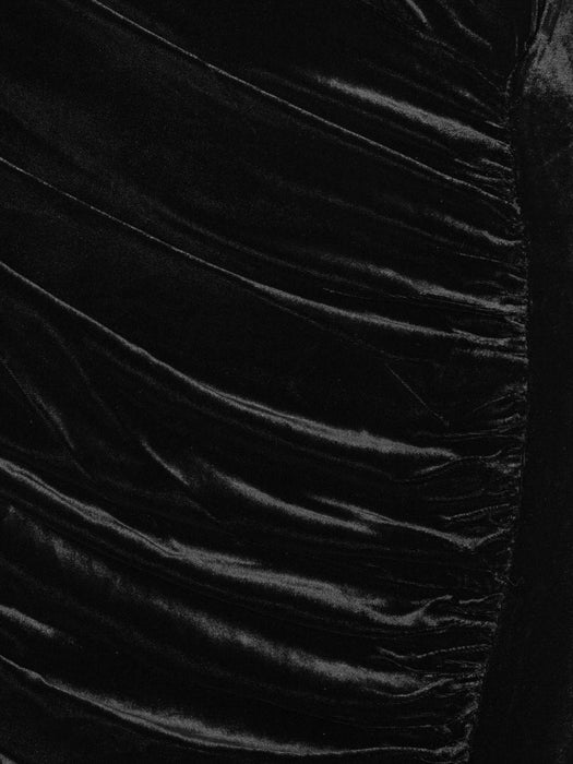 velvet-ruched midi dress 115007100 100 ROTATE 