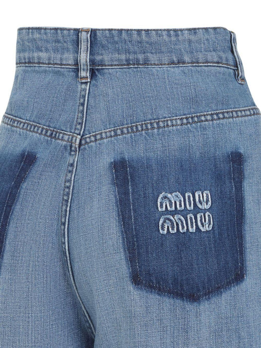 logo-appliqué jeans GWP394 S 232 17GGF0076 MIU MIU 