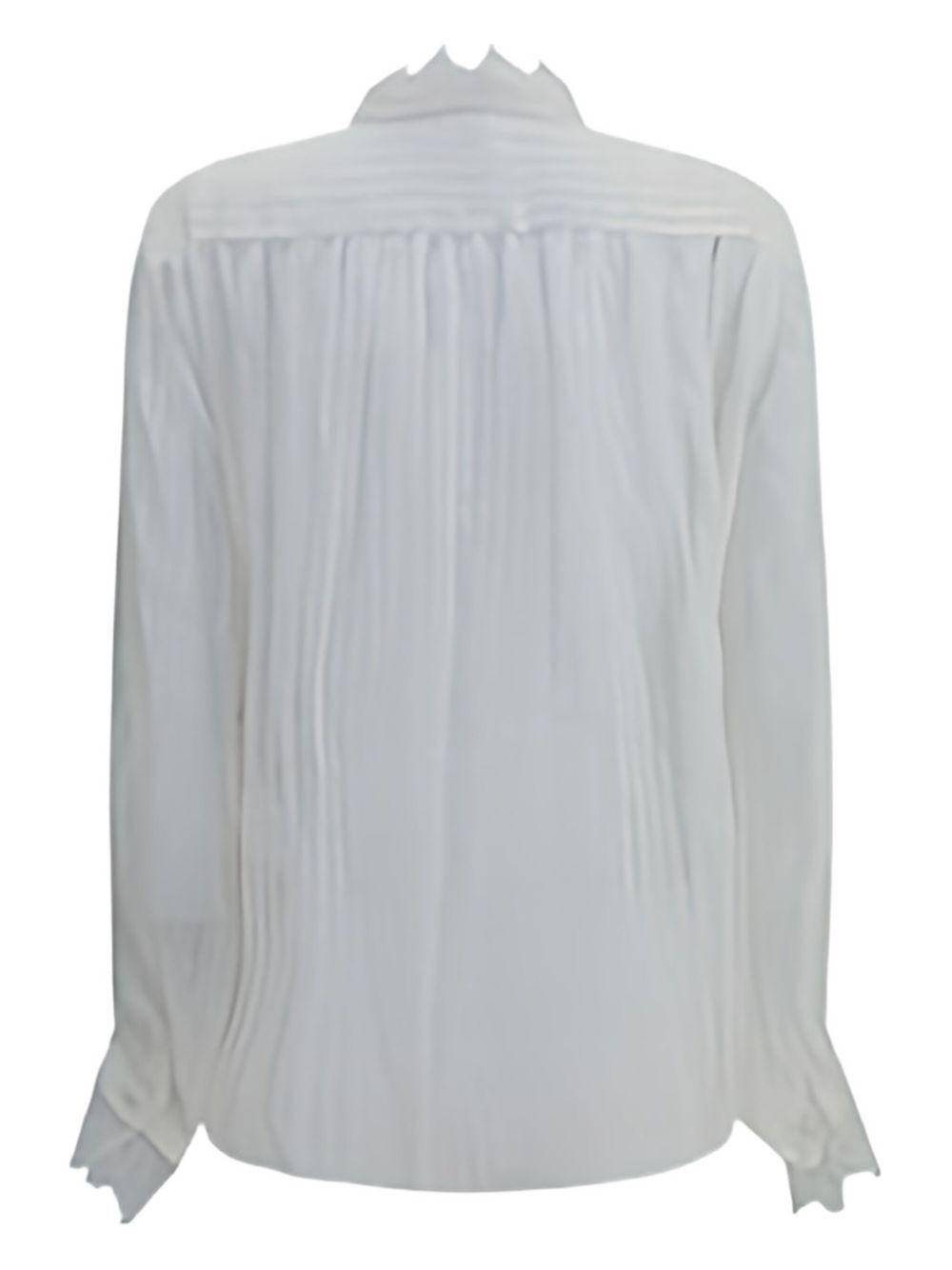 lace-trimmed pleated shirt 25AHT38917 107 CHLOÉ 