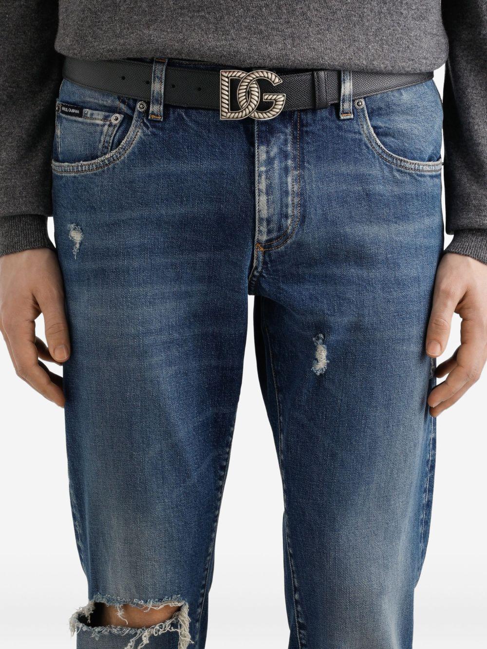 Alpine logo-buckle belt<BR/><BR/> BC4942 AG6518B956 DOLCE & GABBANA 