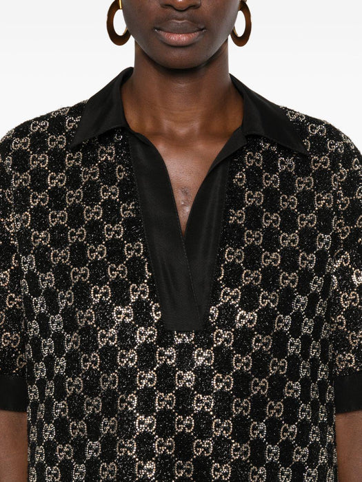 sequin V-neck top 846682 ZARWY1000 GUCCI 