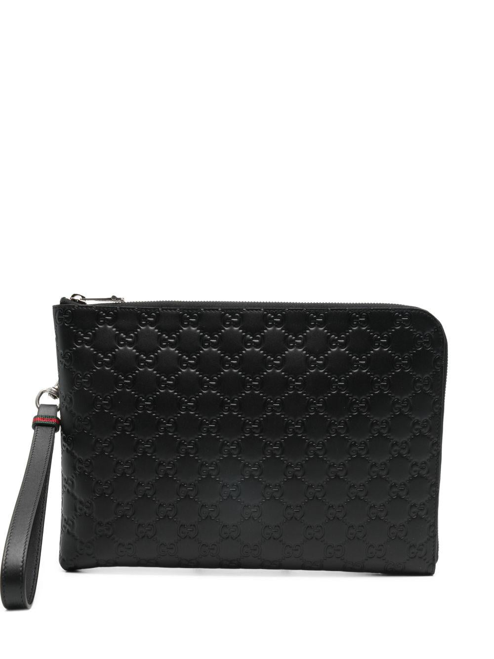 embossed clutch bag<BR/><BR/> 850223 AAFOK1053 GUCCI 