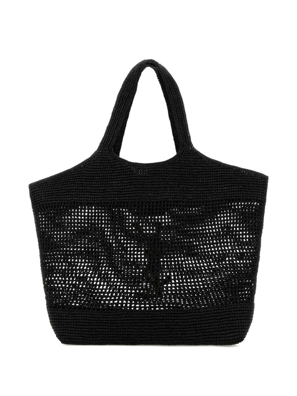 raffia Icare shopping tote bag<BR/><BR/> 772191 GAAFM1000 SAINT LAURENT 