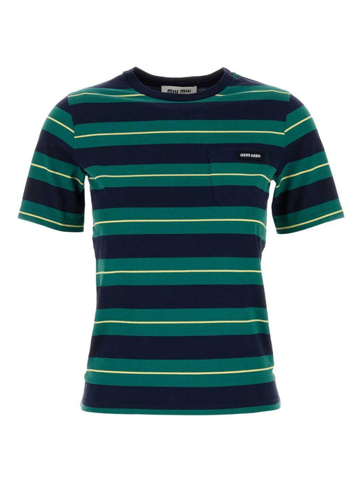 striped T-shirt MJN537 S OOO 14RTF046I MIU MIU 