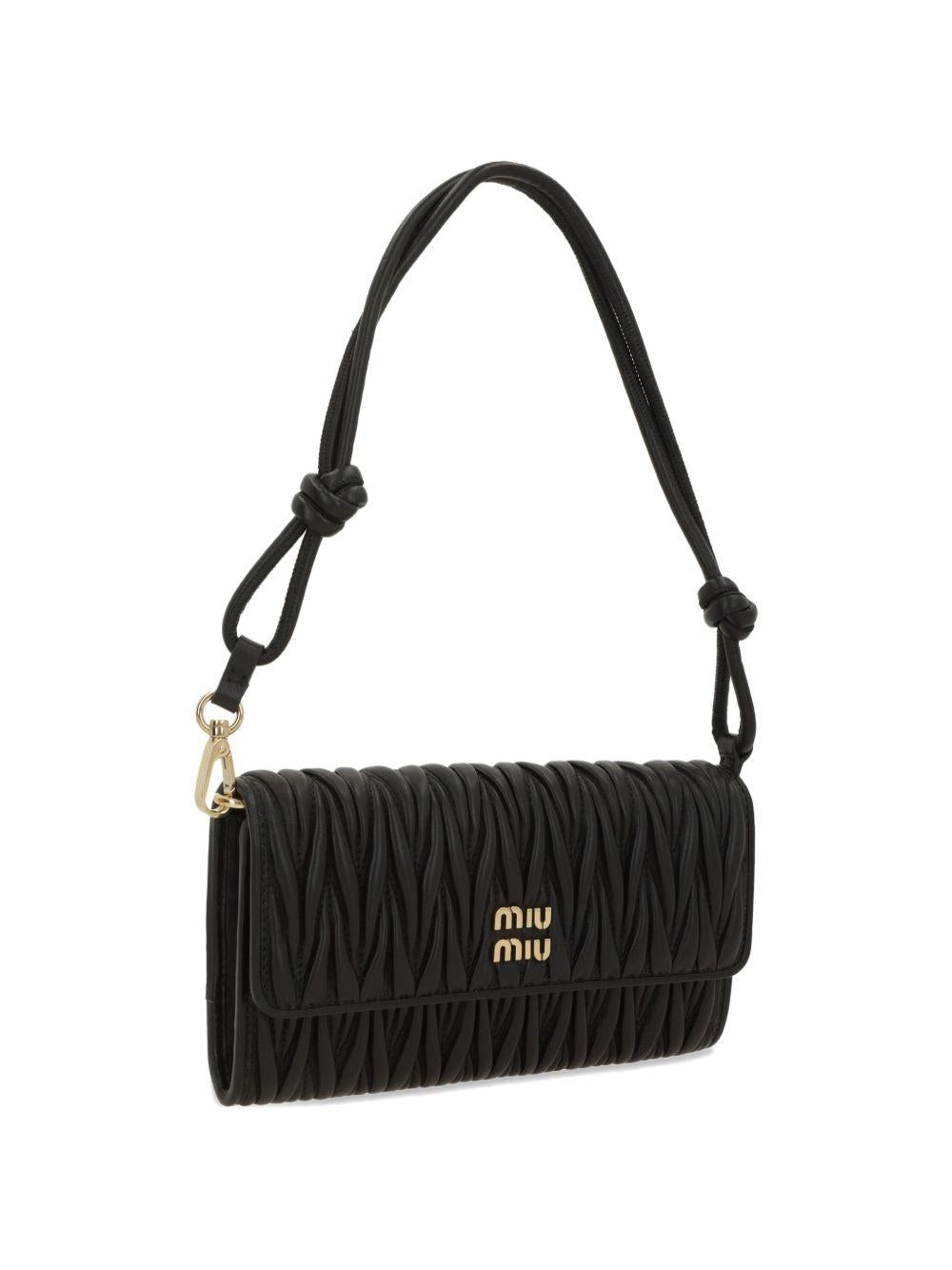 logo-plaque shoulder bag 5MT025 AFPPF0002 MIU MIU 