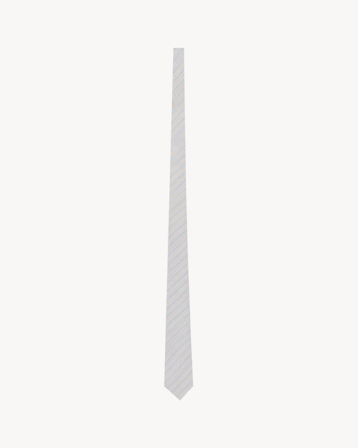 striped tie in silk 862342 3Y0029188 SAINT LAURENT 