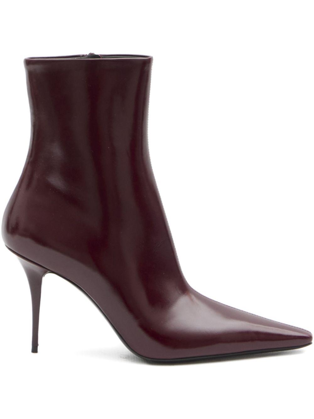 90mm Ashley pointed-toe ankle boots<BR/> 809284 AAEHF6629 SAINT LAURENT 