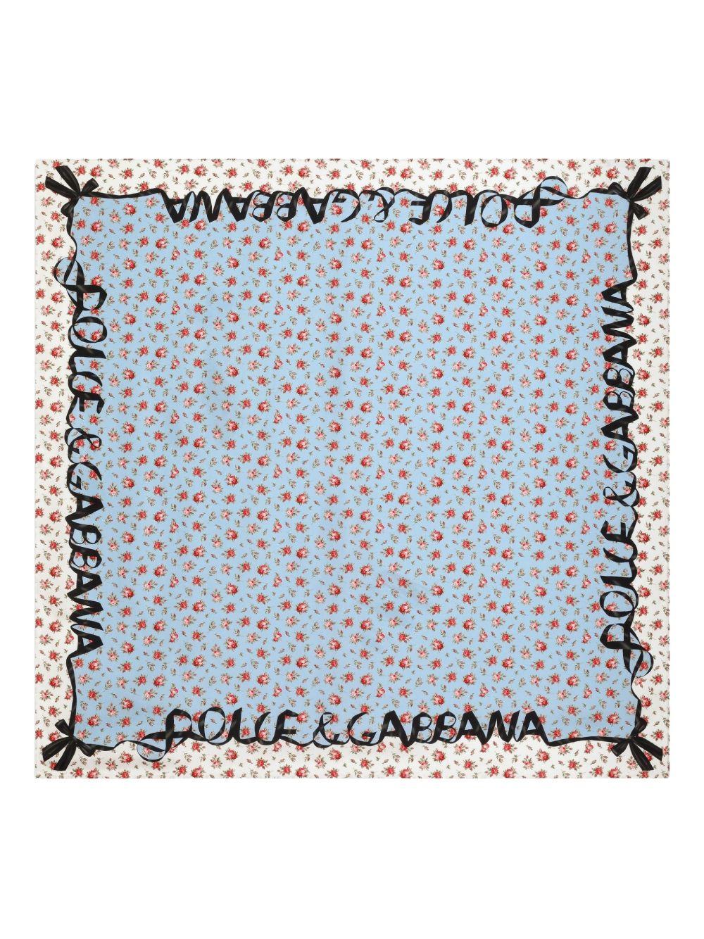 floral-print ribbon scarf FN090R GDDLOHC5XJ DOLCE & GABBANA 