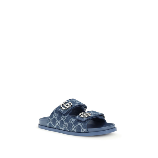 Gucci Blue Cotton Sandals 855390 FAFG64746 GUCCI 