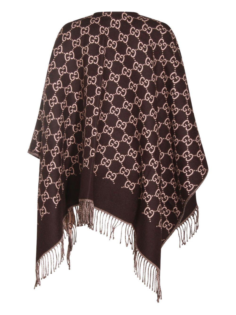 GG-patterned fringed poncho 841096 3G2002172 GUCCI 