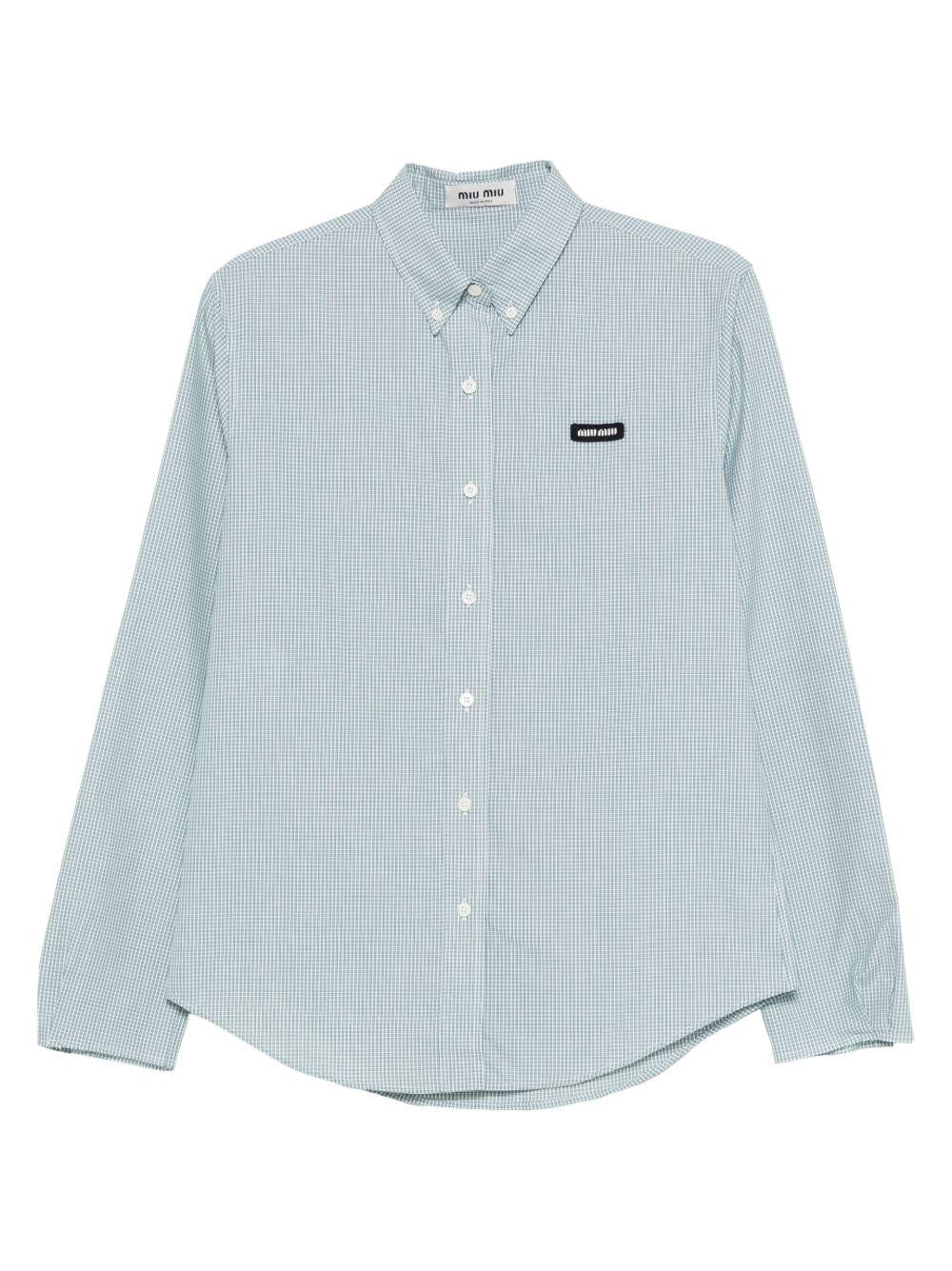 check-pattern buttoned shirt MK1842 S OOO 1805F077U MIU MIU 