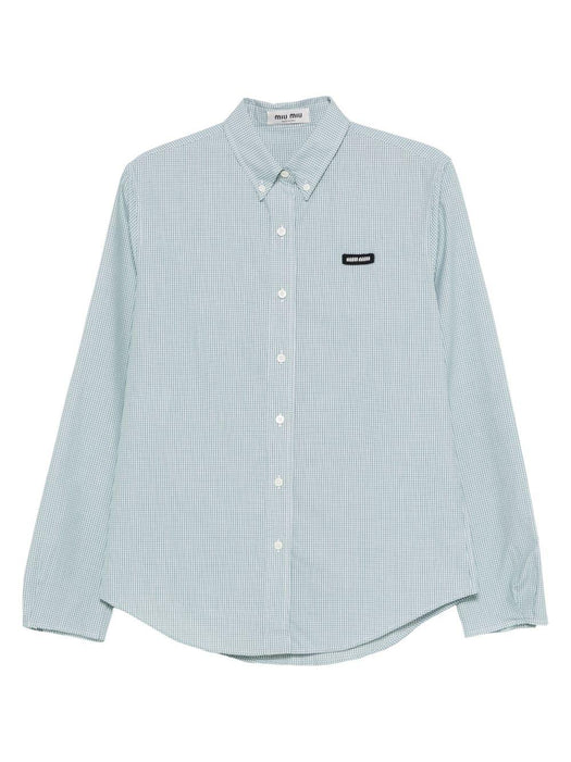 check-pattern buttoned shirt MK1842 S OOO 1805F077U MIU MIU 