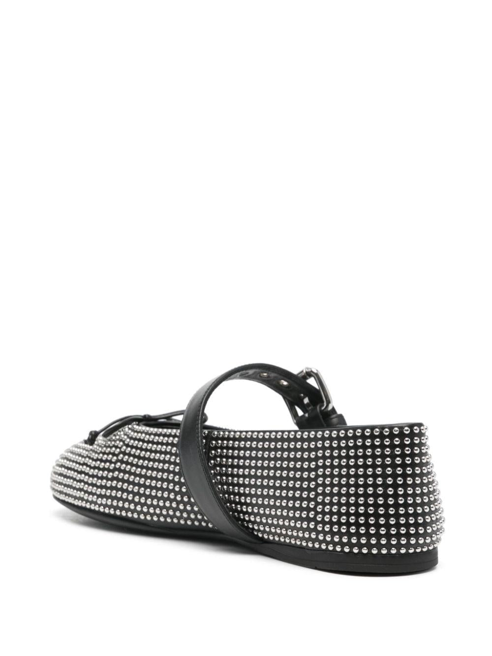 stud-embellished ballerina shoes 5F218E F-005 070F0002 MIU MIU 
