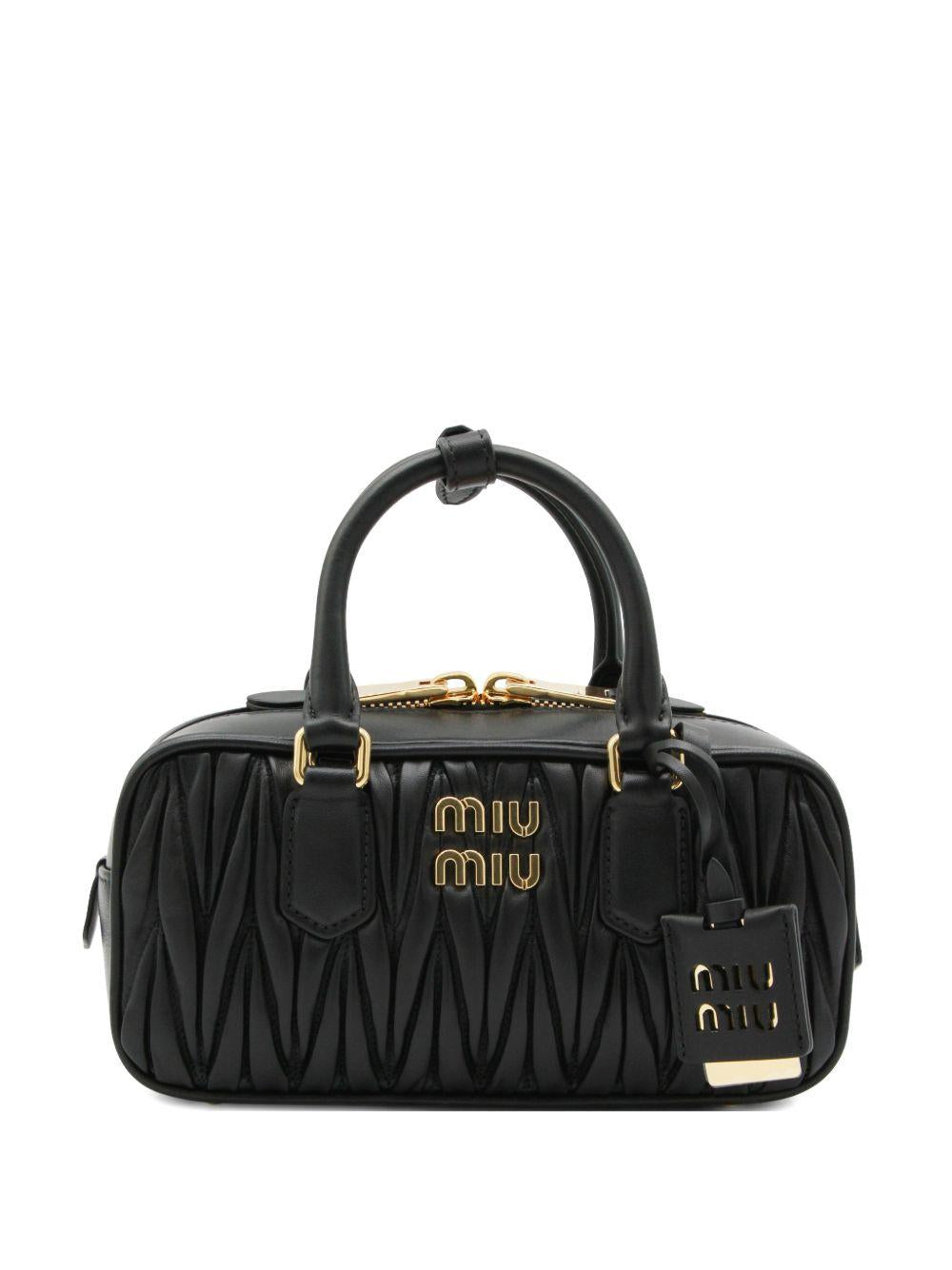 Lamb Leather Handbag 5BB142 V OON AN88F0002 MIU MIU 