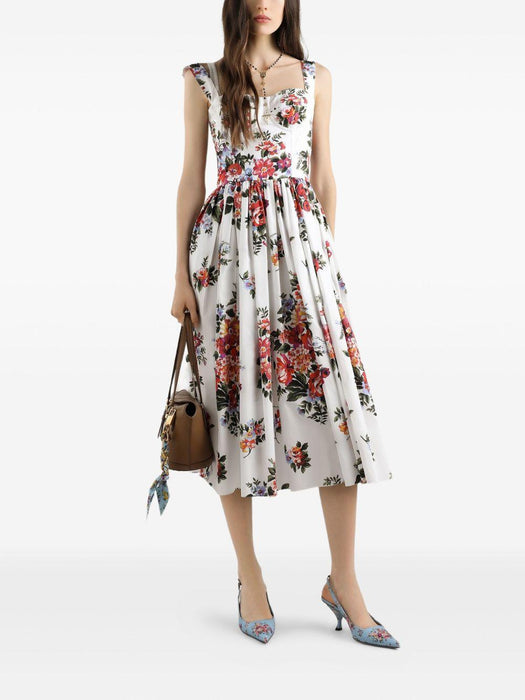 floral bouquet-print midi dress F6TTGT HS5UUHA5ZO DOLCE & GABBANA 