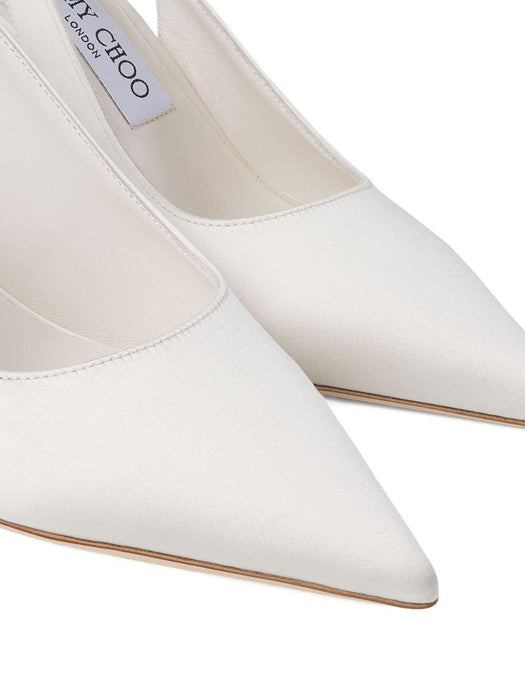 Love pointed-toe slingback pumps LOVE SB 85 SAT IVORY JIMMY CHOO 