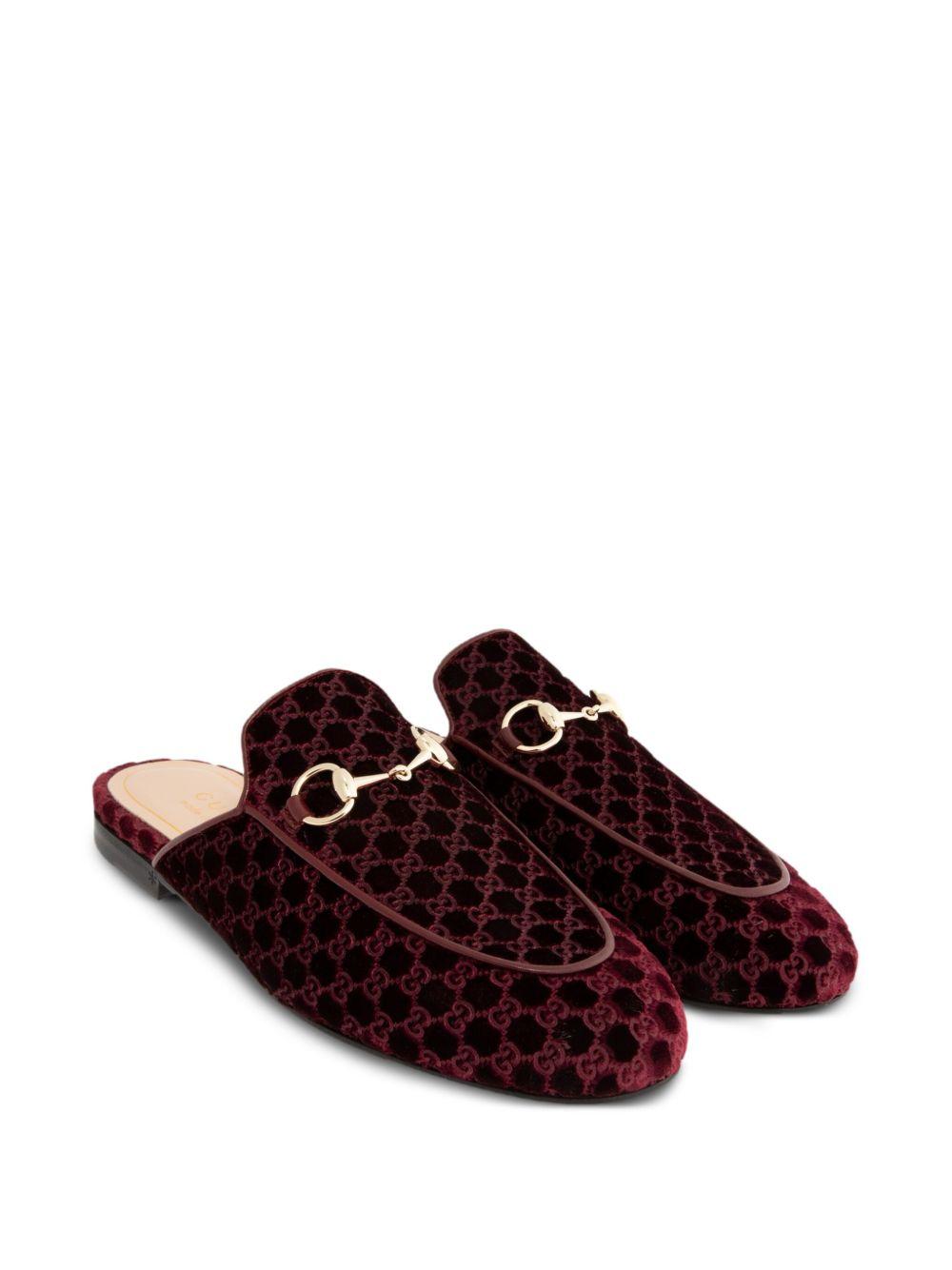 horsebit GG pattern velvet mules 802163 FAEUF5042 GUCCI 