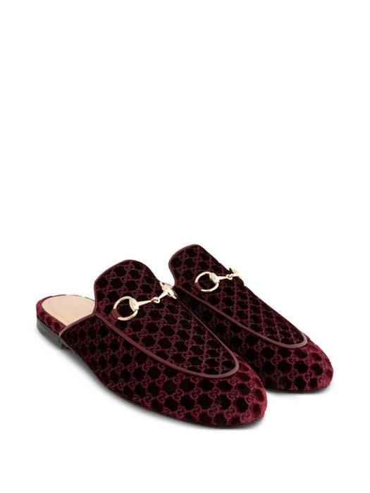horsebit GG pattern velvet mules 802163 FAEUF5042 GUCCI 