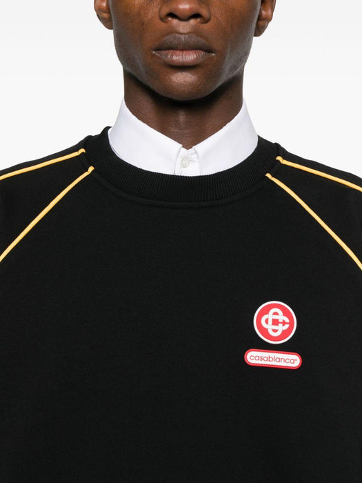 logo-appliqué sweatshirt M-AW25-JTP-437-01 BLACK CASABLANCA 
