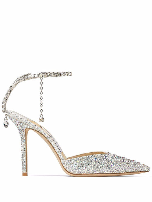 Saeda 100mm pumps SAEDA 100 BAM IVORY/CRYSTAL JIMMY CHOO 