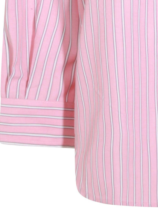 striped-pattern logo-embroidered shirt MK2007 S OOO 180UF0028 MIU MIU 