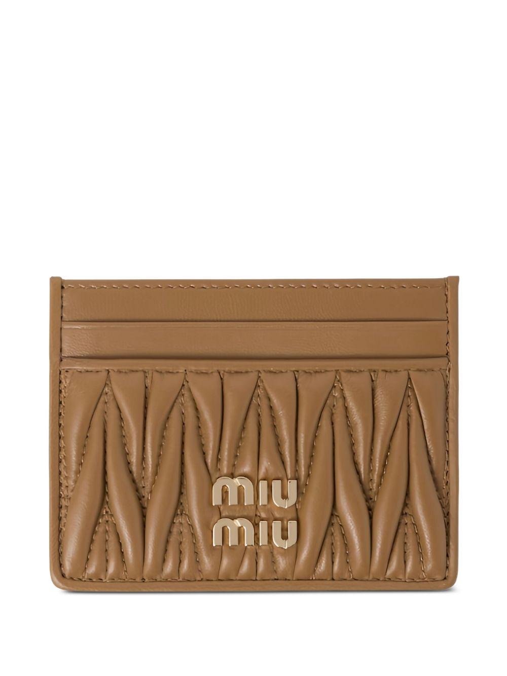matelassé-motif leather card holder 5MC076 AFPPF098L MIU MIU 