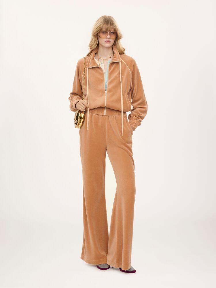 High-neck logo tracksuit jacket in Velvet CH26AJH25188 271 CHLOÉ 
