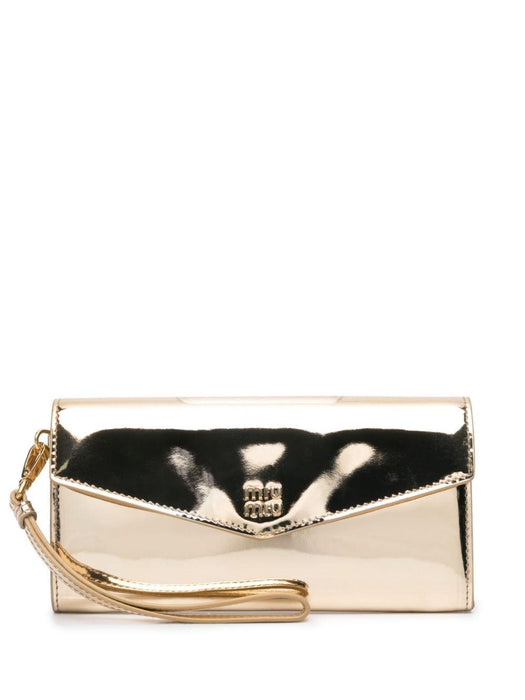 logo-embossed patent leather purse 5MF035 2DRHF0522 MIU MIU 