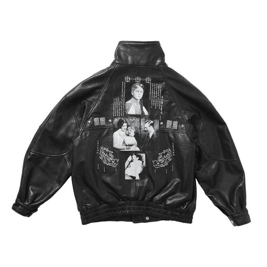 PRINCE PHILLIP'S CHILDHOOD STUDDED LEATHER JACKET 03-0593 BLACK ENFANTS RICHES DÉPRIMÉS 