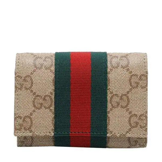 Bi-fold card case with Web 876044 FAF8R8547 GUCCI 