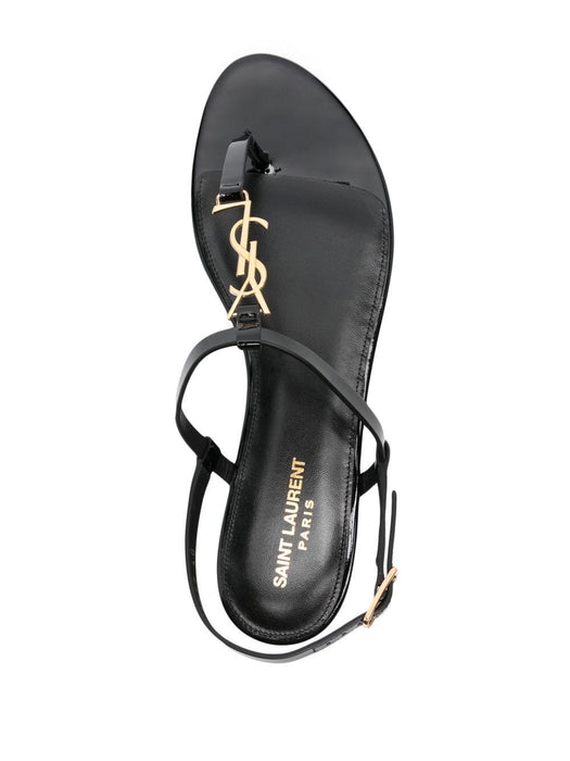 Cassandra logo plaque sandals<BR/><BR/> 659817 B8IKK1000 SAINT LAURENT 