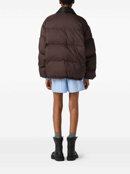 leather-collar puffer jacket ML1107 S OOO 15WXF0192 MIU MIU 