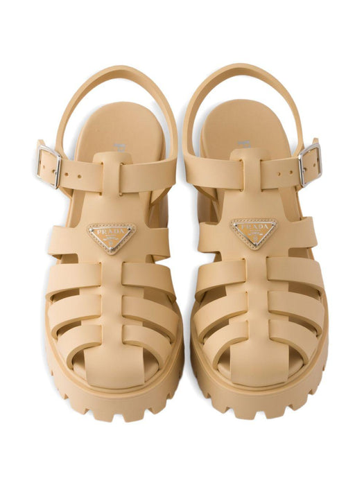 metal buckle platform sandals 1X267O F 090 3LKKF0018 PRADA 