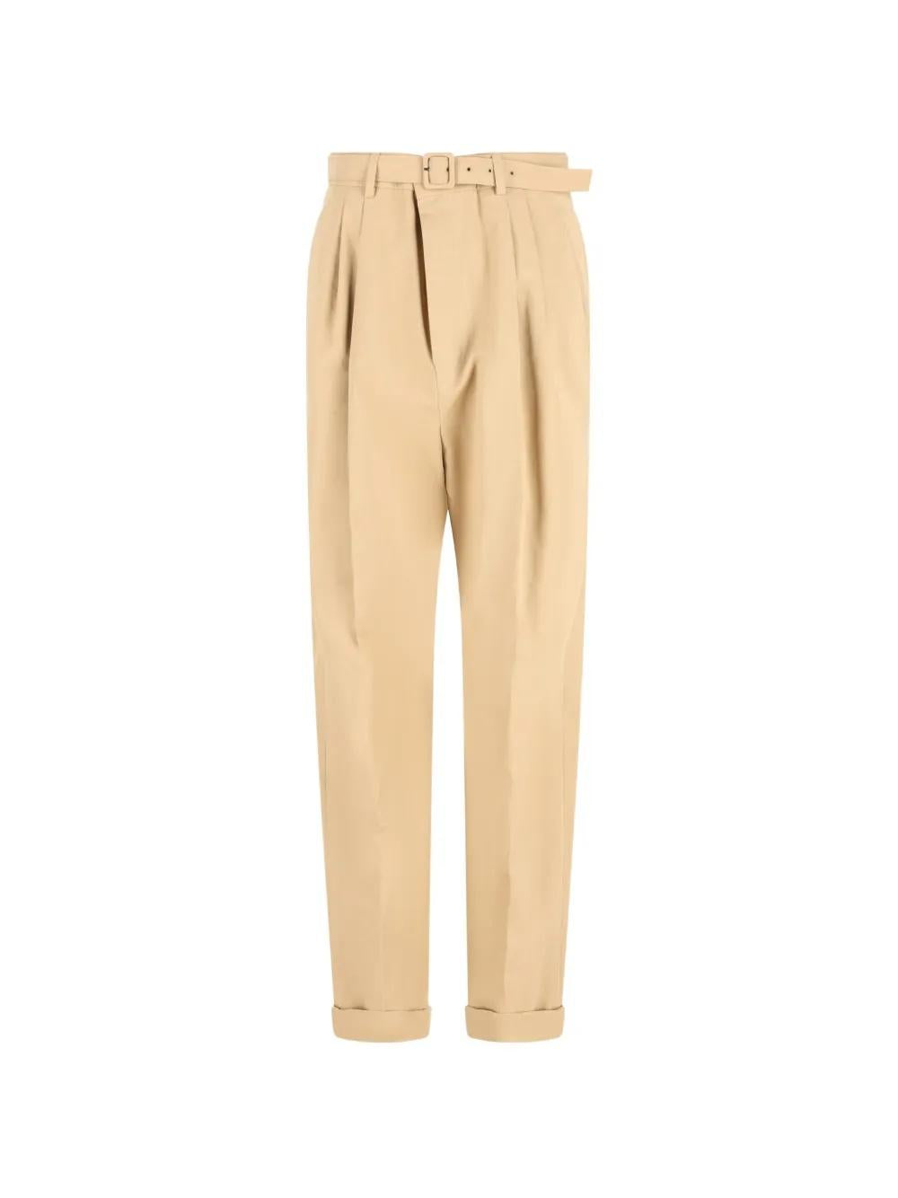 Belted pleated trousers 854428 Y1N292601 SAINT LAURENT 