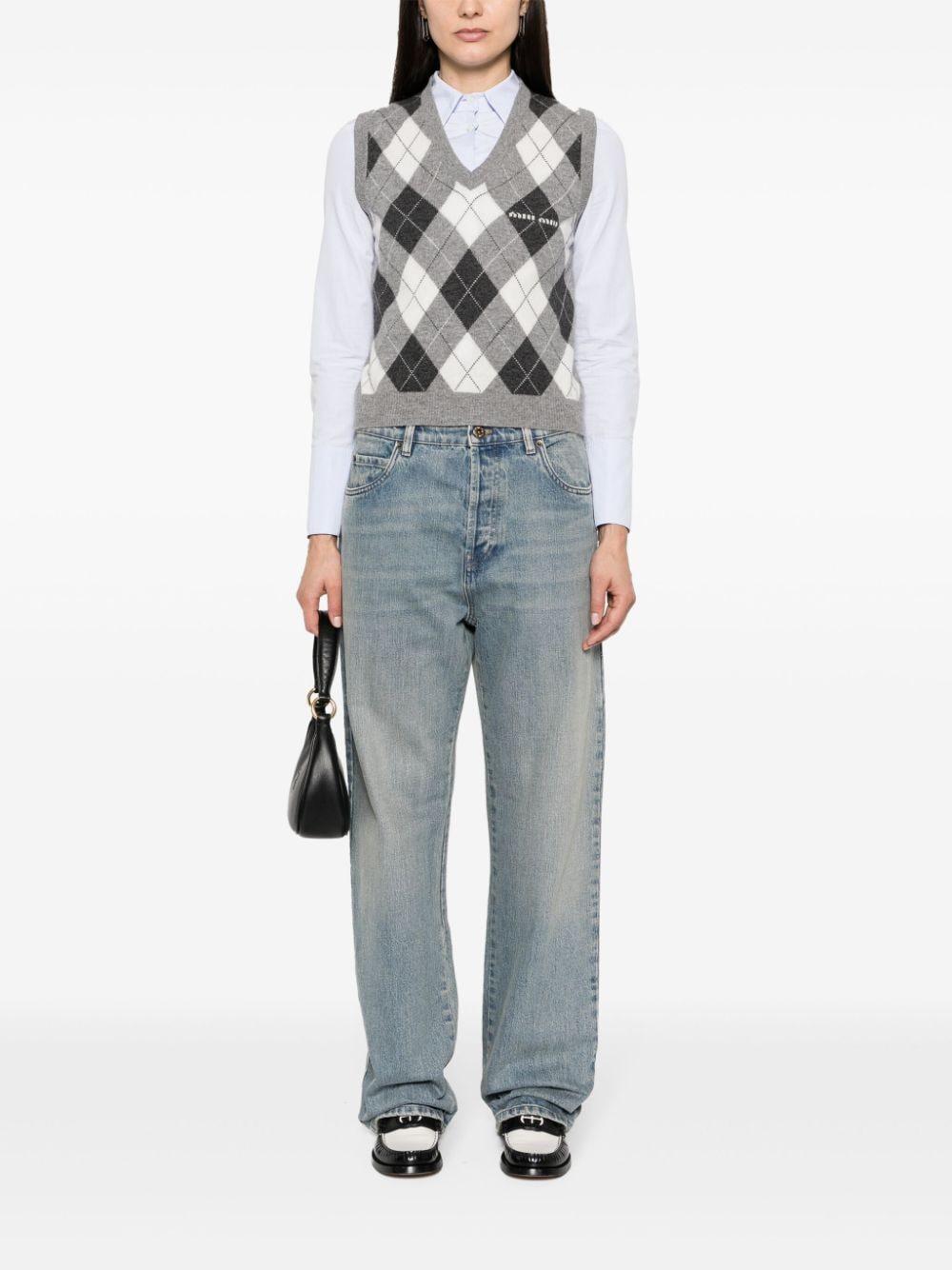 high-rise straight-leg jeans GWP499 S OOO 1373F0076 MIU MIU 